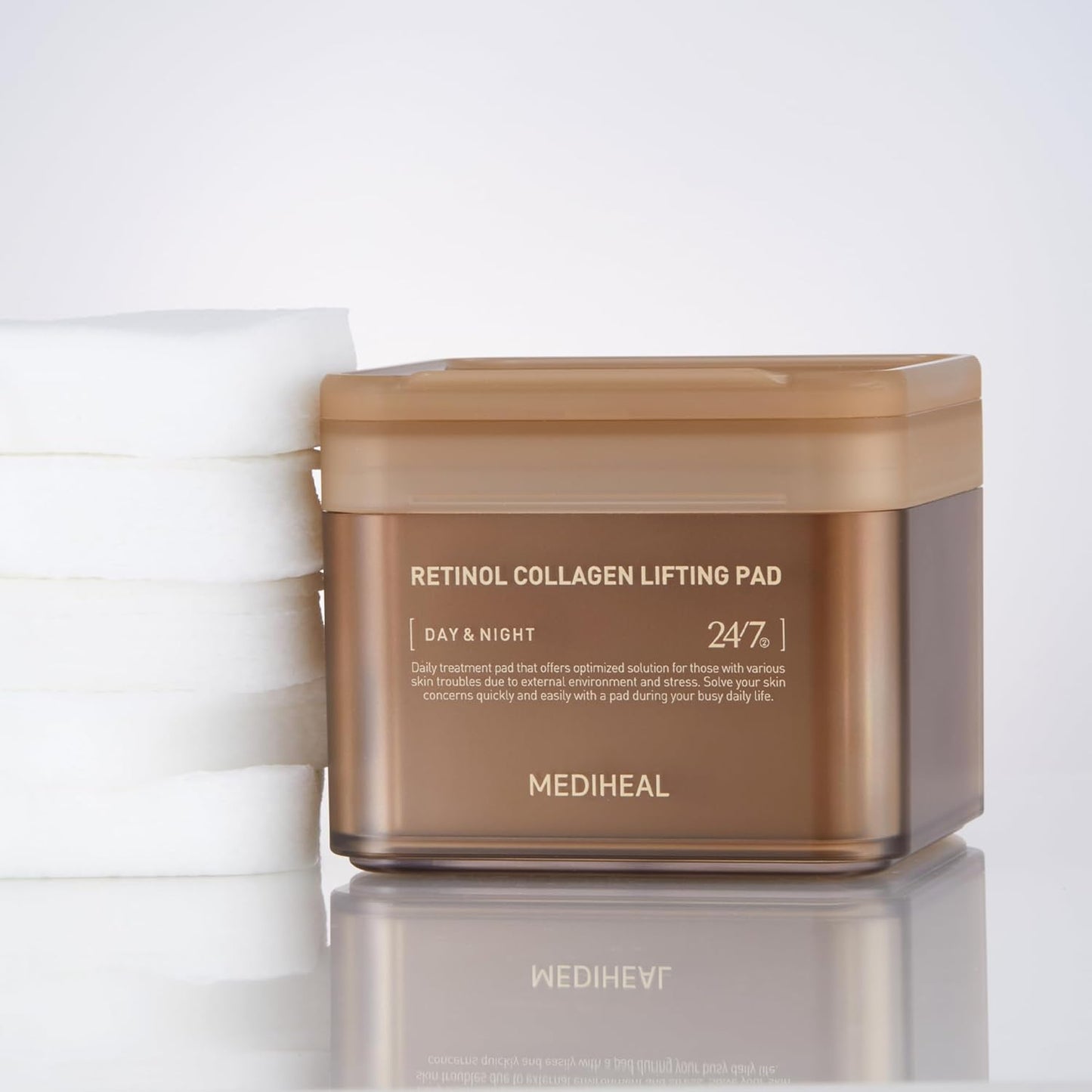 Mediheal Re-tinol Collagen Lifting Toner Pad – Firming Vegan Pads with Pure Re-tinol & Dual Collagen | Wholesale K-Beauty
