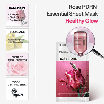 Mediheal Rose Pdrn Essential Mask (Pack of 4) | Wholesale K-Beauty