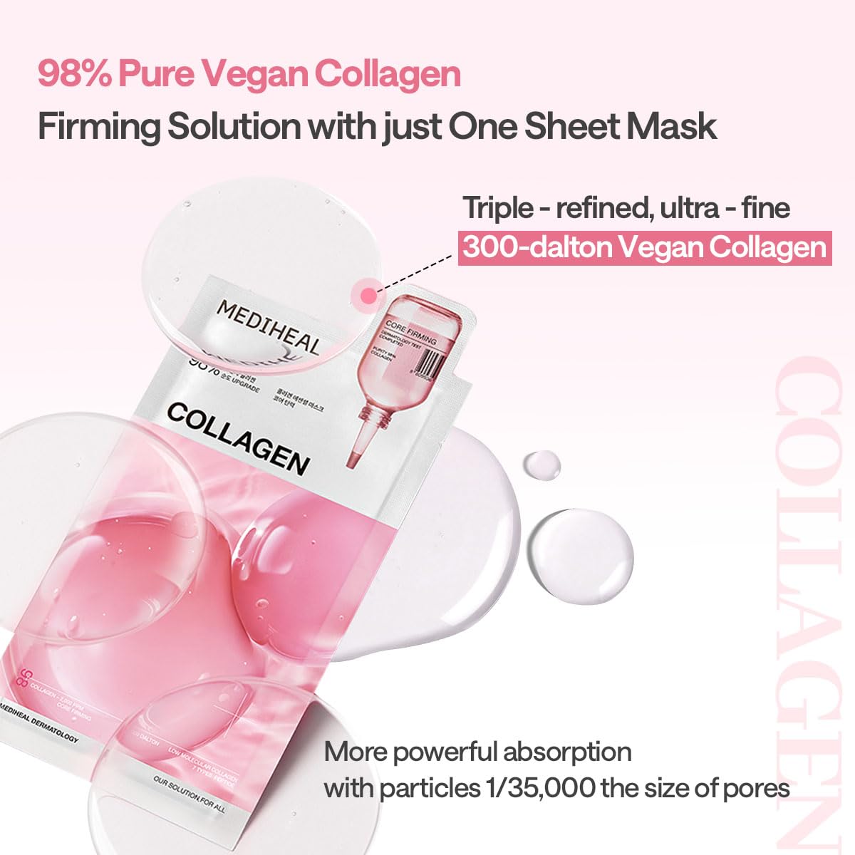 Mediheal Collagen Essential Mask – Hydrogel Sheet Mask with Collagen & Milk Protein for Lifting & Firming | Wholesale K-Beauty