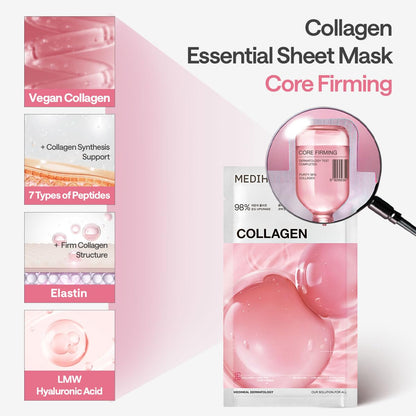 Mediheal Collagen Essential Mask – Hydrogel Sheet Mask with Collagen & Milk Protein for Lifting & Firming | Wholesale K-Beauty