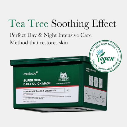 Medicube Super Cica Daily Quick Mask (30 sheets) | Wholesale K-Beauty