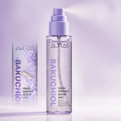 AURAS Fresh Sprinkle Serum Mist 60ml – Oxygen Bubble Glow Mist with Bakuchiol, Collagen, Vitamin C, Glutathione | Wholesale K-Beauty