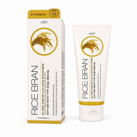 Jigott Premium Facial Rice Bran Peeling Gel 180mL | Wholesale K-Beauty