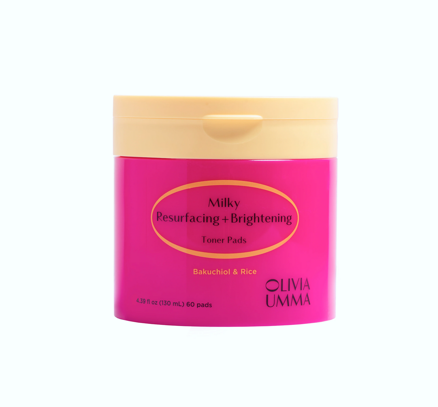 OLIVIAUMMA Milky Resurfacing + Brightening Toner Pads - Bakuchiol and Rice | Wholesale K-Beauty