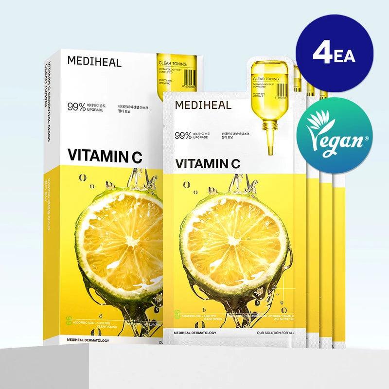 Mediheal Vitamin C Essential Mask (Pack of 4) | Wholesale K-Beauty